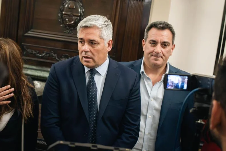 Germán Gómez y Gustavo Perret, diputados del PJ. 