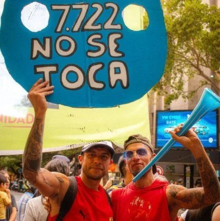 Renzo y Facundo Gollano fueron capturados en una protesta contra San Jorge en el KM0. 