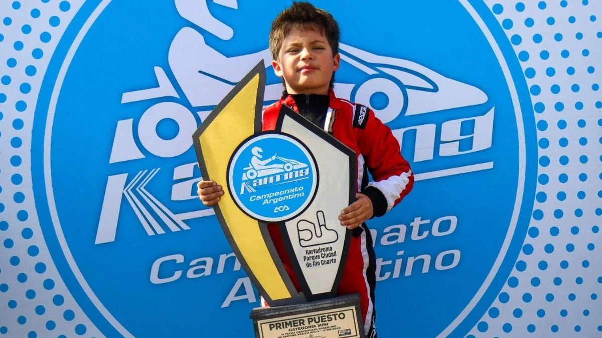 Pequeño gigante del karting: Hipólito Lucero Perabó se consagró campeón argentino con apenas 8 años