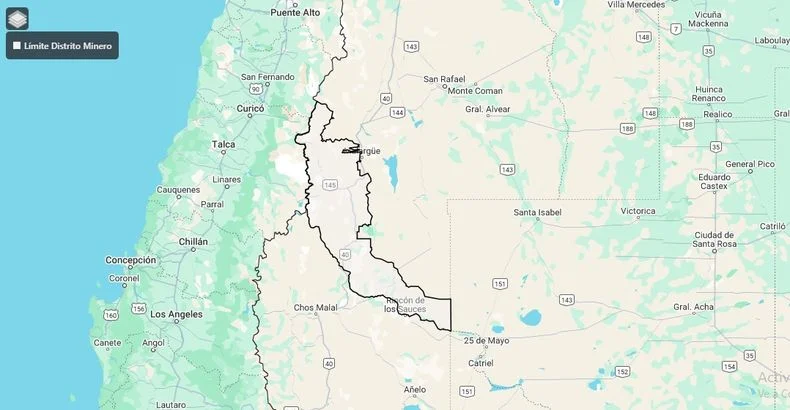 MDMO se ubica en el sector cordillerano y centro-sur de Malargüe. Tiene una superficie de casi 20,000 km2 y 1,9 millones de hectáreas. 