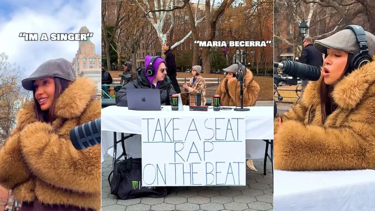 María Becerra la rompió en Nueva York al improvisar con un productor en la calle