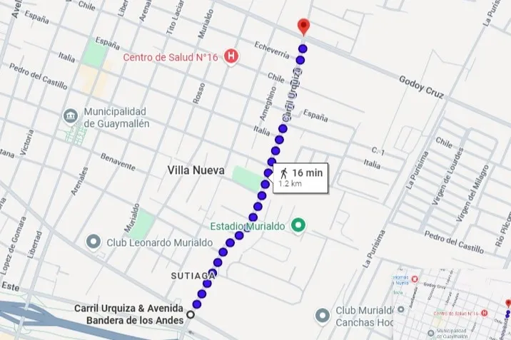 Tramo en obra Guaymallen
