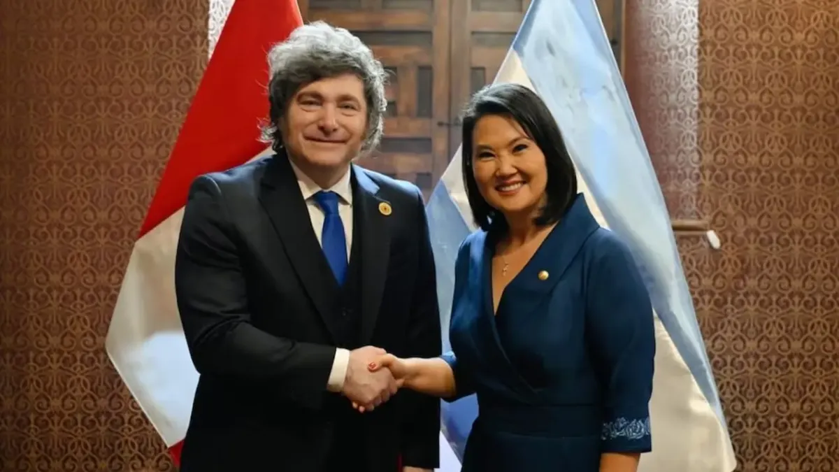 Javier Milei se reunió con Keiko Fujimori antes de la asunción en Perú
